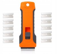 Skrobak Skrobaczka 10 szt Ostrzy ze Schowkiem do Szyb Naklejek PłytyKuchni