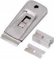 Skrobak Skrobaczka do Naklejek z Metalu+10szt.Ostrzy Stal Usuwanie Naklejek