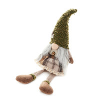 Skrzat świąteczny ALTIN krasnal zielony siedzący 54 cm