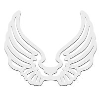 Skrzydła Dekoracyjne do Aniołków Białe 10 sztuk ze Sklejki Ozdoba do Wianka