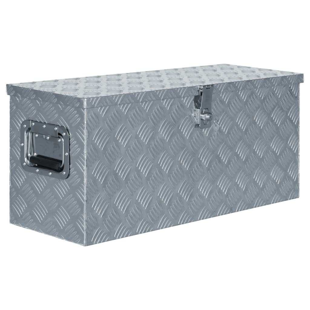 Skrzynia aluminiowa do przechowywania vidaXL, srebrna