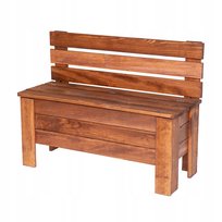 Skrzynia ławka z oparciem na zabawki drewniana kufer pojemnik PRODUCENT
