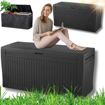 SKRZYNIA OGRODOWA BALKONOWA SIEDZISKO KUFER WYTRZYMAŁA SCHOWEK DUŻA 270L! - Keter