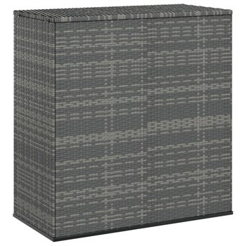 Skrzynia ogrodowa rattan PE, szara, 100x49x103,5 c - Zakito