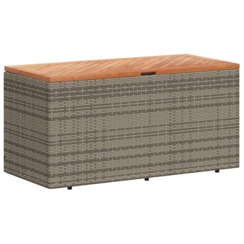 Skrzynia ogrodowa rattan PE szaro-brązowa 110x50x4 - Zakito Home