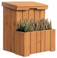 Skrzynia ogrodowa z donicą drewnianą - 56 × 50 × 70 cm