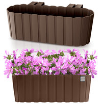 Skrzynka Balkonowa Donica Ogrodowa 38,3 Cm Do Powieszenia Brązowa