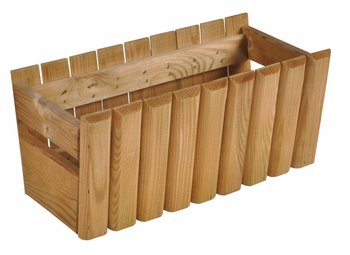 Skrzynka balkonowa drewniana jasny brąz 40 cm Stokrotka - Sobex