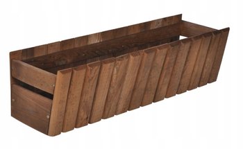 Skrzynka balkonowa drewniana Stokrotka 60cm brąz - Sobex