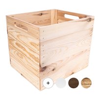 Skrzynka drewniana naturalna pudełko skrzynia 33x33x37 cm do regału Kallax
