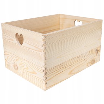 Skrzynka drewniana pudełko na zabawki 40x30x24 cm - Creative Deco