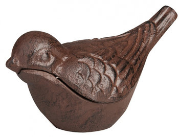 skrzynka na klucze ptak 15,6 cm żeliwna brązowa - TWM