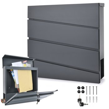 SKRZYNKA POCZTOWA LISTOWA NA LISTY GAZETY POCZTĘ DUŻA ANTRACYT SN3645-1 - Verda