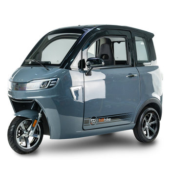 Skuter elektryczny zabudowany z dachem MICRO CAR BILI BIKE ECOMO 3 szary - Bili Bike