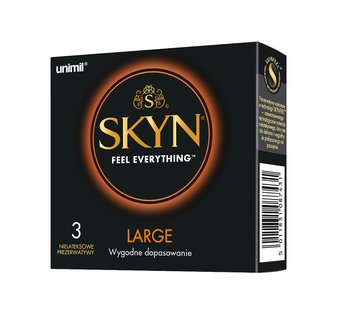 Skyn, Large, Nielateksowe prezerwatywy, 3 szt. - Skyn