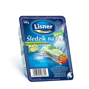 Śledzik na raz w sosie koperkowym Lisner 100 g - Lisner