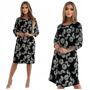 Śliczna Bawełniana Sukienka w Biały Wzór Rozmiar 48 Polski Producent - Inna marka