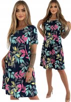 Śliczna Sukienka w Kwiaty na Wiosne/lato Rozmiar 44 Polski Producent