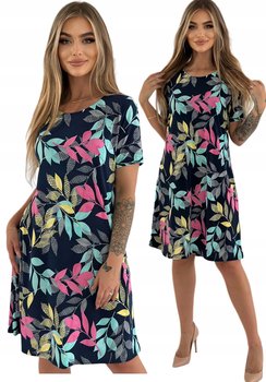 Śliczna Sukienka w Kwiaty na Wiosne/lato Rozmiar 48 Polski Producent - Inna marka