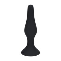 Slim Silicone Anal Plug - L - Black SHOT
