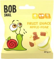 Ślimak Bob Snail Fruit Snack żelki Jabłko-Gruszka 20 g | Przekąska owocowa bez cukru