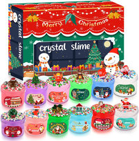 SLIME 12 SZT ŚWIĄTECZNY ZESTAW DLA DZIECI DIY KALENDARZ ŚWIĘTA OZDOBY