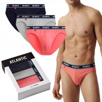 Slipy Męskie 3MP-200 3-Pack Bawełniane Sportowe Wygodne Klasyczne *M Atlantic