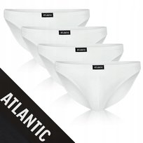 SLIPY MĘSKIE 4-pak mini miękkie bawełna pima białe dopasowane Atlantic *M Atlantic