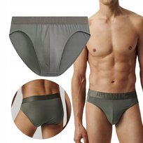 Slipy Męskie Sportowe MP-1585 Mikromodal zielone khaki Wygodne Active *S Atlantic