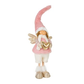 Słodka różowa figurka świąteczna NA PREZENT - Eurofirany