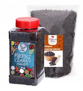 Słoik pieprz czarny ziarno 500g + 1kg