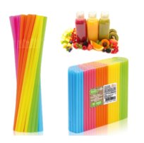 Słomki Łamane Plastikowe Wielokrotnego Użytku Wielorazowe Kolorowe 500Szt. GoDan