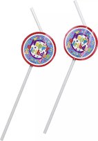 Słomki rurki plastikowe do picia Happy Birthday PARTY 23cm x6