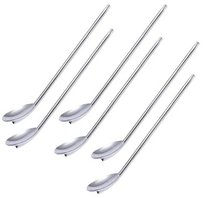 SŁOMKI wielorazowego użytku 6 Łyżeczek do kawy deserów srebrne DA142