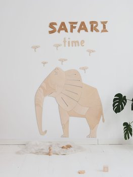 Słoń - drewniana dekoracja na ścianę w stylu Safari Rozmiar M - Cut It Now