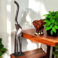 Słoń Słonik Figurka Drewniana 80 cm Dekoracja Prezent Ozdoba Wnętrz Etno
