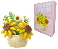 Słonecznik w doniczce z klocków klocki konstrukcyjne kwiat prezent 3D dla dziecka dziewczynki