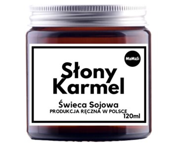 Słony Karmel Świeca Sojowa W Szkle Zapachowa Świeczkac 120Ml - Mamasi Candle