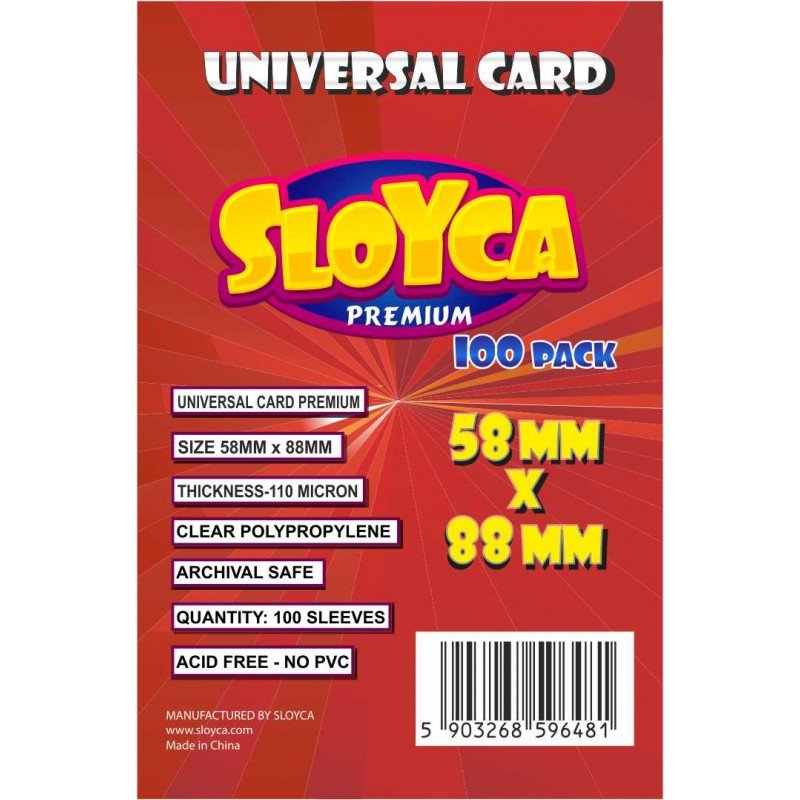 Sloyca Koszulki Universal Card Premium 58X88 Mm 100 Szt.