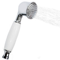 Słuchawka prysznicowa RETRO natryskowa solidna ciężka stal + imitacja ceramiki SLU-07