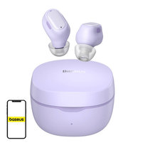 SŁUCHAWKI BEZPRZEWODOWE BASEUS BOWIE WM01 (FIOLETOWE)