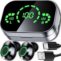 Słuchawki Bezprzewodowe Bluetooth 5.3 +Powerbank Sportowe Biegania Mikrofon