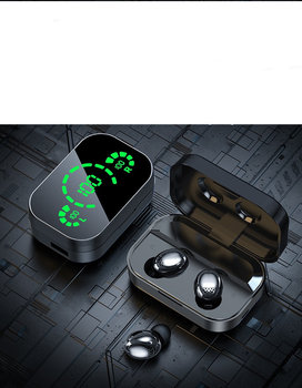 Słuchawki Bezprzewodowe Bluetooth 5.3 + Powerbank z wyświetlaczem do Iphone, Samsung, Xiaomi, Huawei - R2 Invest