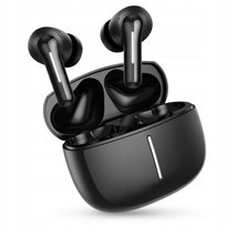 Słuchawki bezprzewodowe bluetooth 5.4 dokanałowe czarne DWA MIKROFONY ELONIX