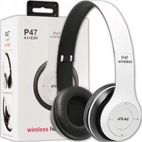 Słuchawki Bezprzewodowe P47 Bluetooth Mikrofon Mp3 Nauszne Gamingowe