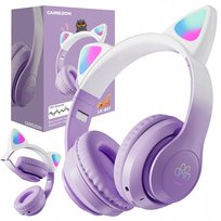 Słuchawki Bluetooth Kocie Uszy Kotek Dla Dzieci Z Podświetleniem Led Rgb