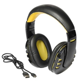 Słuchawki Bluetooth RACER, czarny, żółty - UPOMINKARNIA
