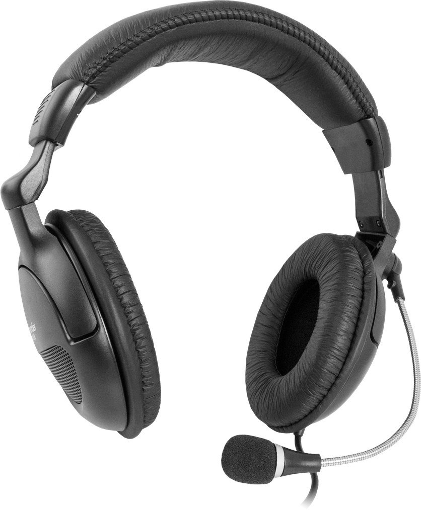 Cuffie Defender Orpheus HN-898 Per PC - Auricolari Over Ear Con Cavo 3m E Doppio Jack 3.5mm - Colore Nero
