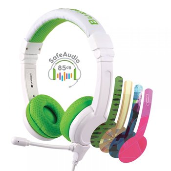 Słuchawki dla Dzieci BuddyPhones z Mikrofonem School 85dB Zielone - BuddyPhones