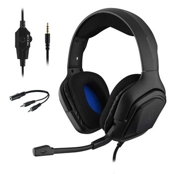 Słuchawki do gier G-Lab Korp Cobalt - słuchawki stereo, ultralekkie, słuchawki z mikrofonem, gniazdo 3,5 mm na PC, PS4, PS5, Xbox One, Mac, tablet PC, przełącznik, smartfon (czarne) - Game Technologies